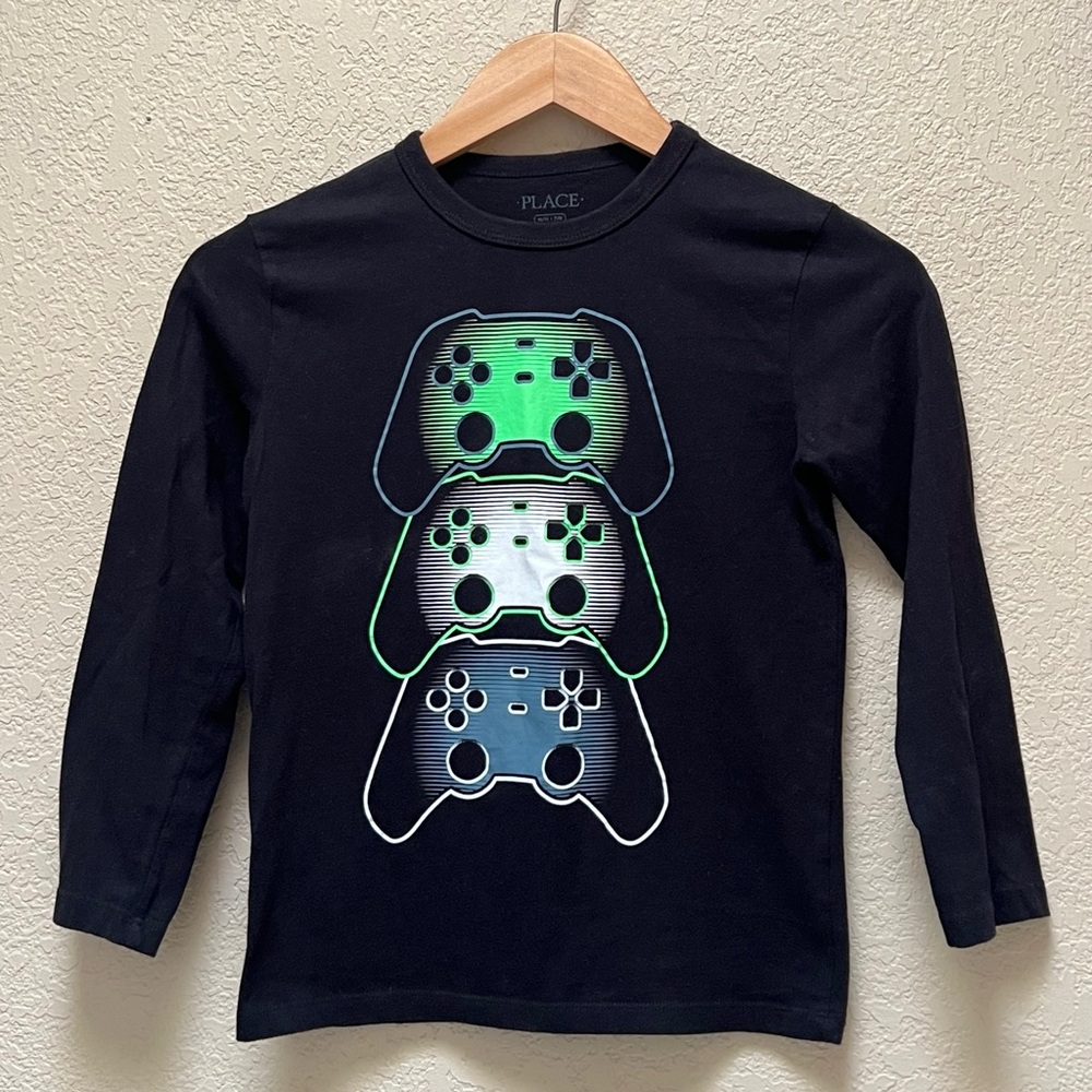 Boy Gaming Theme Long Sleeve Shirt Size M 7/8